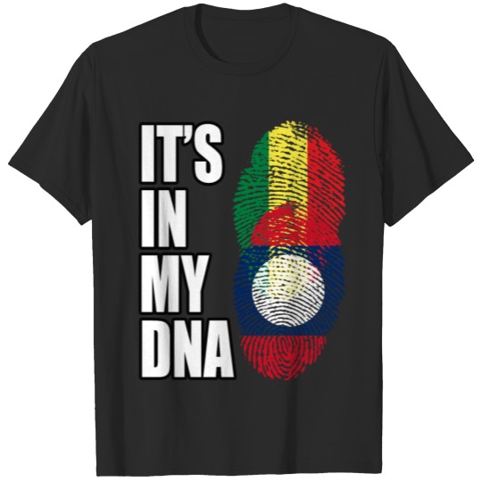 Discover Senegalese And Laotian Vintage Heritage DNA Flag T-shirt