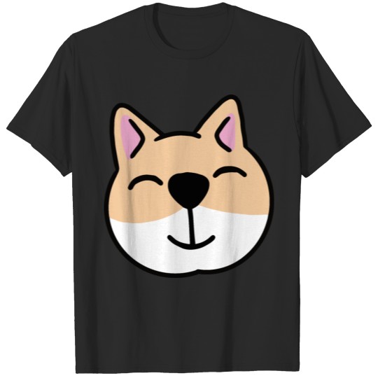 Discover Smile Cute Dog Head T-shirt
