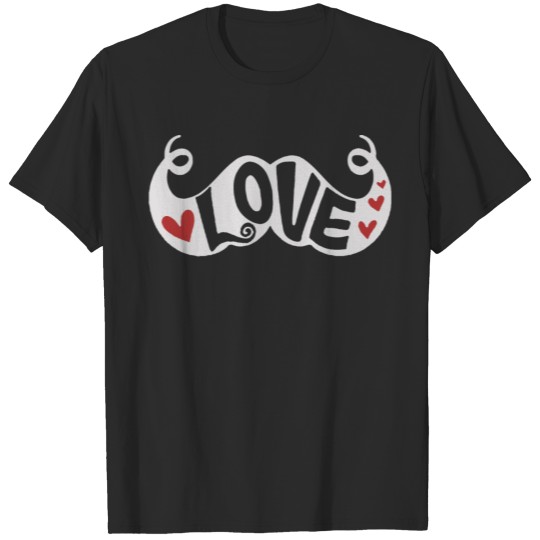 Discover Love Lovely Mustache Funny Logo GIft T-shirt