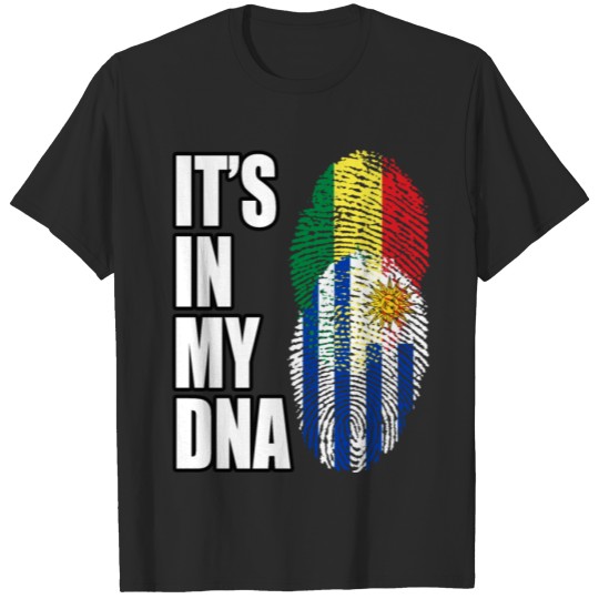 Discover Senegalese And Uruguayan Vintage Heritage DNA Flag T-shirt