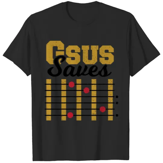 Discover Gsus Saves - Guitar T-shirt