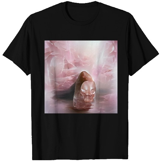 Pink halite crystal gemstone T-shirt