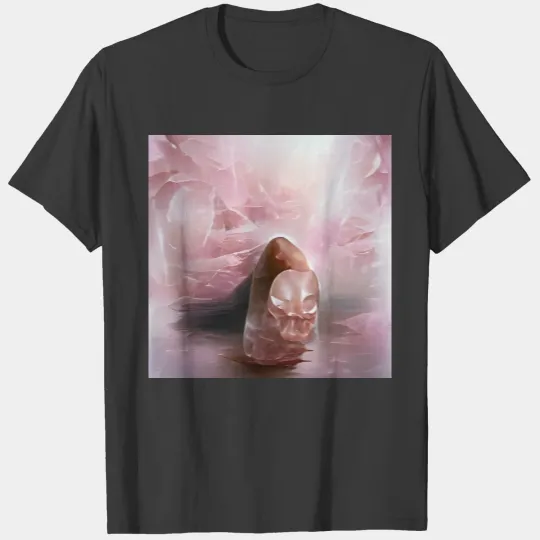 Pink halite crystal gemstone T-shirt
