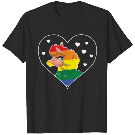 Alpaca Llama Rainbow Gay Pride LGBT Pride T-shirt