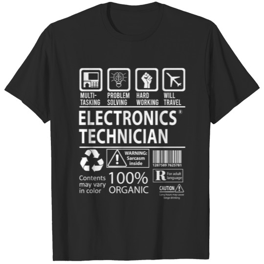 Discover Electronics Technician T Shirt - Multitasking Job T-shirt