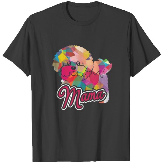 Bichon Frise Mama Geometric T-shirt