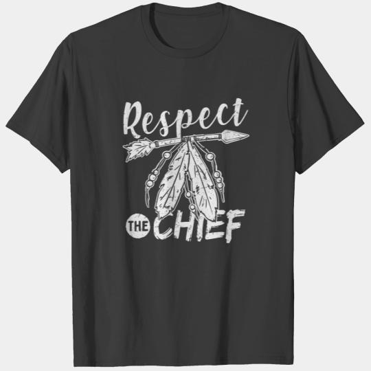 Respect The Chief Native American Cherokee Red T-shirt