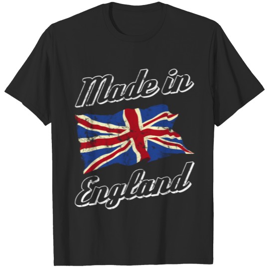 Made In England British Flag Patriotic T-shirt