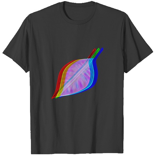icon leaf effect pattern T-shirt