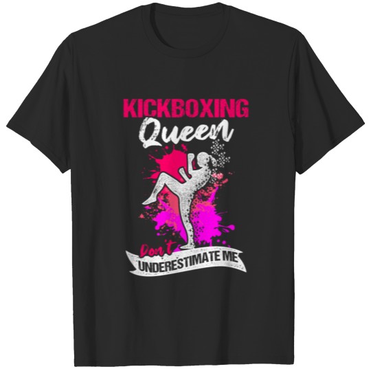 Discover Kickboxing Queen Me Kick Boxing Workout design T-shirt