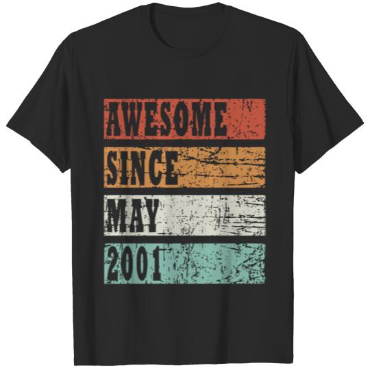 Discover 2001 vintage born in May gift T-shirt