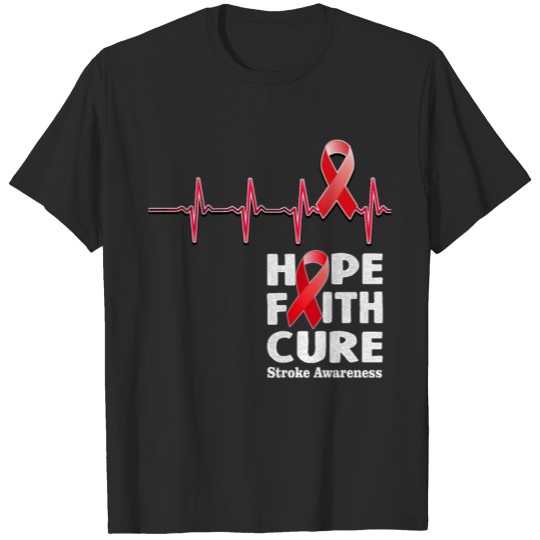 Discover Faith Red Stroke Awareness Month T-shirt
