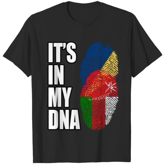 Discover Seychellois And Omani Vintage Heritage DNA Flag T-shirt