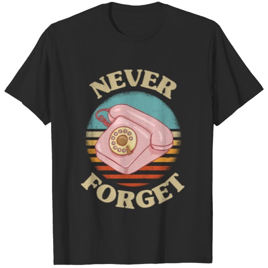 Discover Retro Phone Never Forget Nostalgia Vintage T-shirt