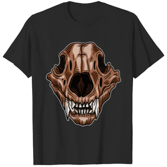 Discover Animal Brown Skull Head T-shirt