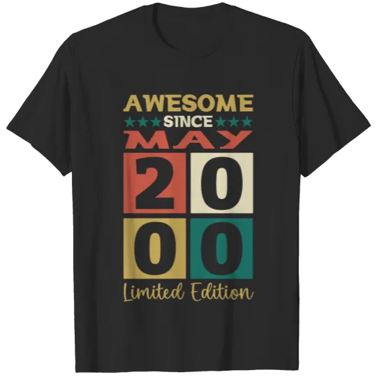 Discover Vintage Awesome since 2000 May Bday Gift Men Women T-shirt