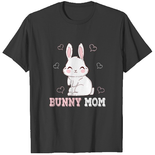 Bunny Mom Hearts Easter Cute Bunny Mother T-shirt
