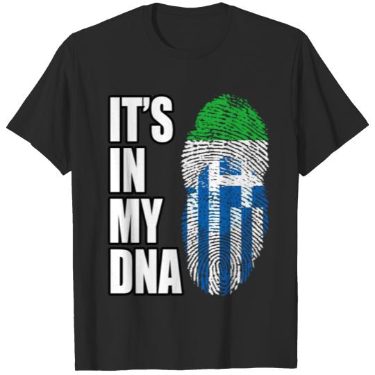 Discover Sierra Leonean And Greek Vintage Heritage DNA Flag T-shirt
