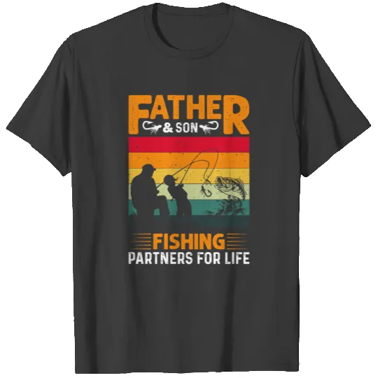 Father and Son Fishing Partners for life T-shirt