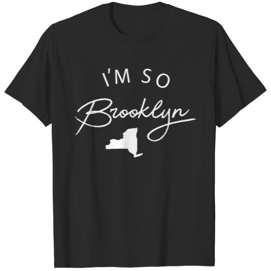 Discover I'm So Brooklyn Solid NYS Map T-shirt