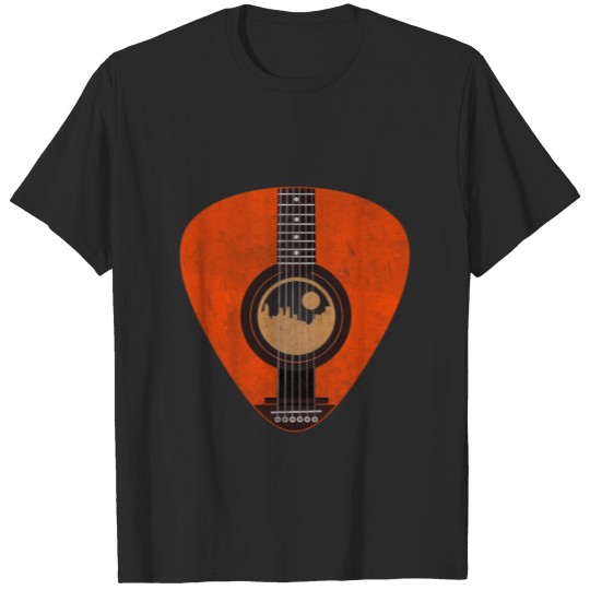 Discover Acoustic Guitar Pick Musician Guitarist T-shirt