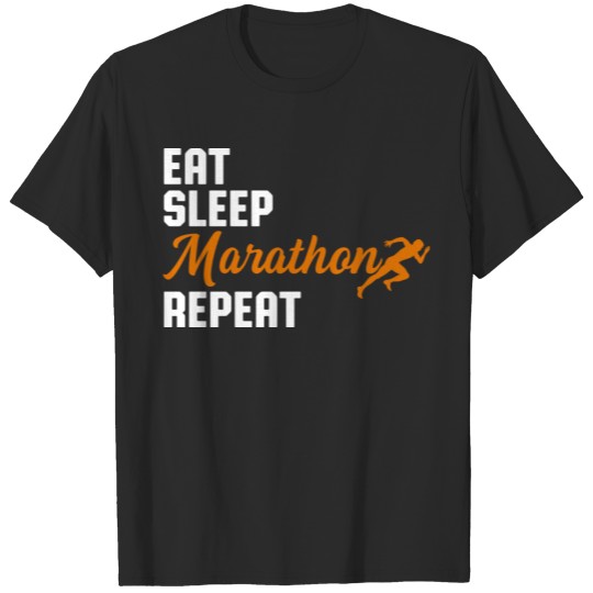 Discover eat sleep marathon repeat T-shirt