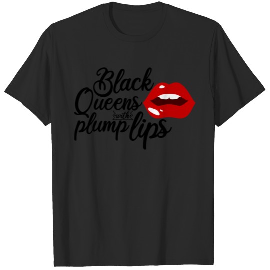 Discover Black Queens Plump Lips T-shirt