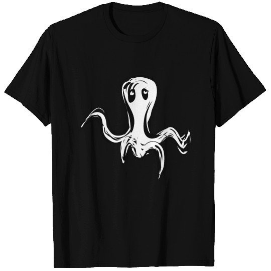 ghost monster icon scary octopus T-shirt