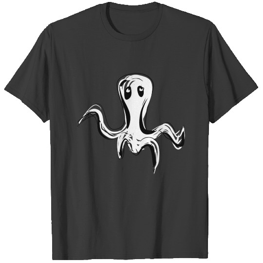 ghost monster icon scary octopus T-shirt