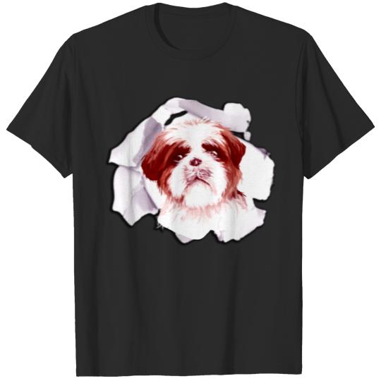 Discover Life is better with a dog. Woof peekaboo T-shirt