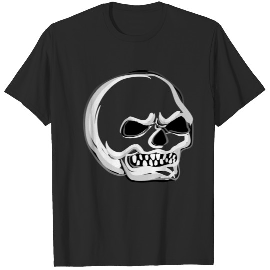 Discover skull bones symbol spooky evil fury T-shirt