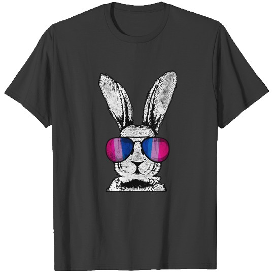 Bisexual Bi Pride Flag Rabbit T-shirt