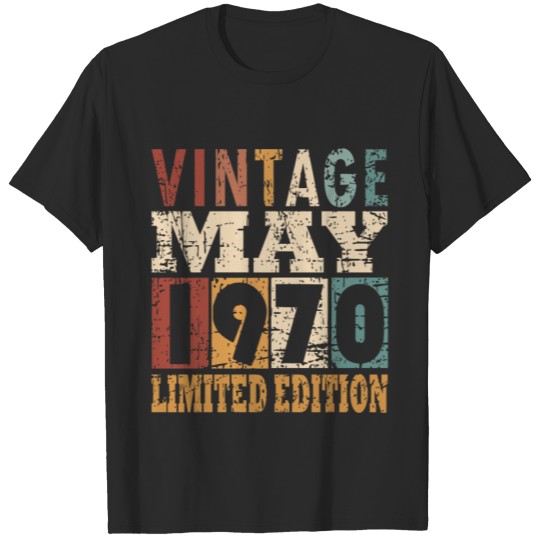 Discover 1970 vintage born in May gift T-shirt