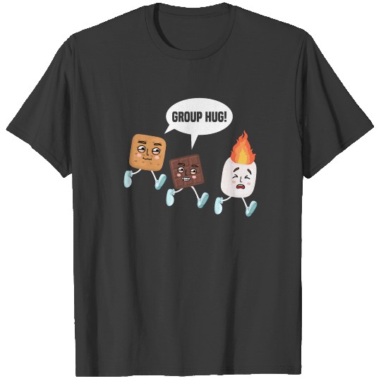 Group Hug Smores Marshmallow Design T-shirt