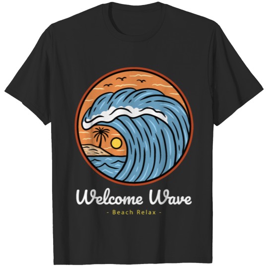 Discover Big Wave Colorful Beach T-shirt