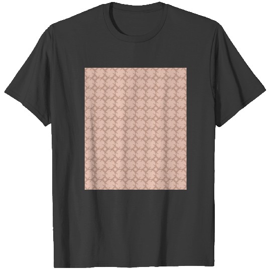 Brown And Cream Color Pattern T-shirt