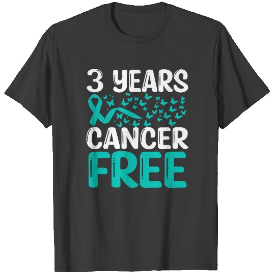3 Years Ovarian Cancer Free Cancer Survivor T-shirt