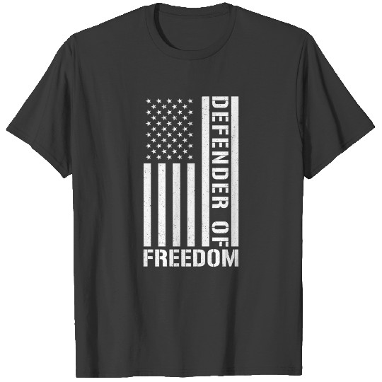 American Flag US Army Veteran Defender Of Freedom T-shirt