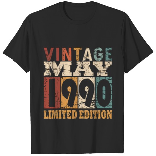 Discover 1990 vintage born in May gift T-shirt