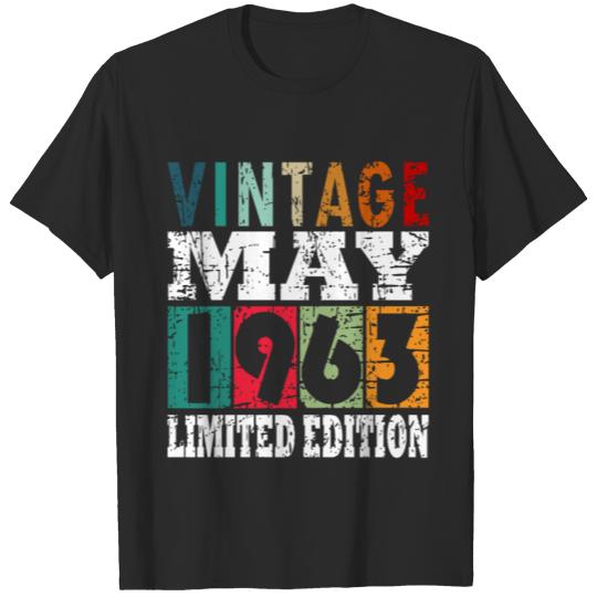 Discover 1963 vintage born in May gift T-shirt