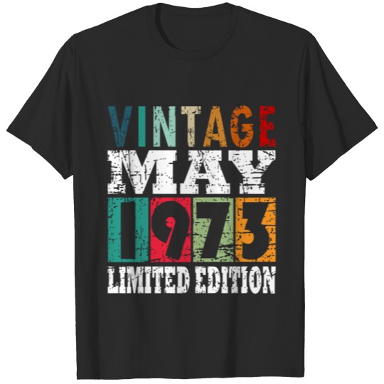 Discover 1973 vintage born in May gift T-shirt