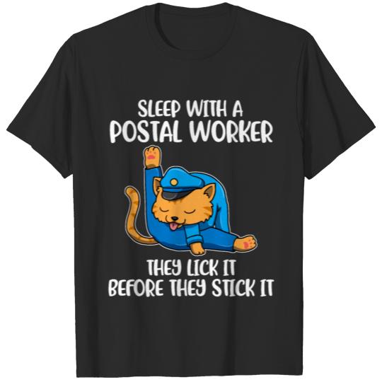 Sleep With Postal Worker Funny Postal Worker Gift T-shirt