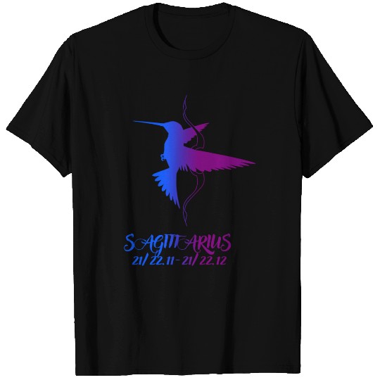 Sagittarius zodiac sing, hummingbird corresponding T-shirt