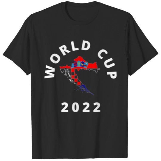 Discover WORLDCUP 2022 CROATIA SOCCER T-SHIRT FLAG/MAP LOGO T-shirt