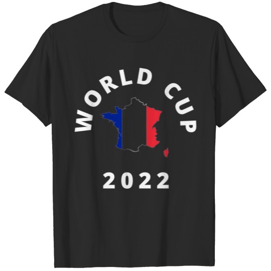 Discover WORLDCUP 2022 FRANCE SOCCER T-SHIRT MAP/FLAG LOGO T-shirt