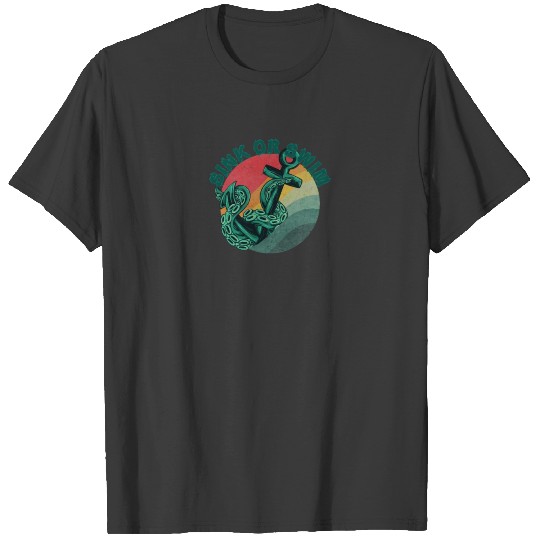 Discover Sink Or Swim Underwater Creatures Retro Octopus Lo T-shirt
