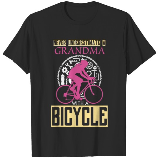 Discover Never Underestimate A Grandma With A Bicycle T-shirt