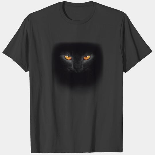 Black Cat Yellow Eyes - Cats Gift idea T-shirt