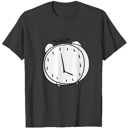 Discover cartoon clock alarm icon morning time numbers T-shirt