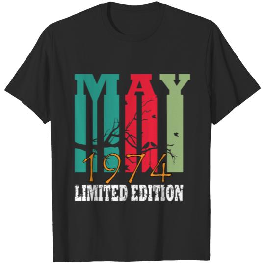 Discover 1974 vintage born in May gift T-shirt